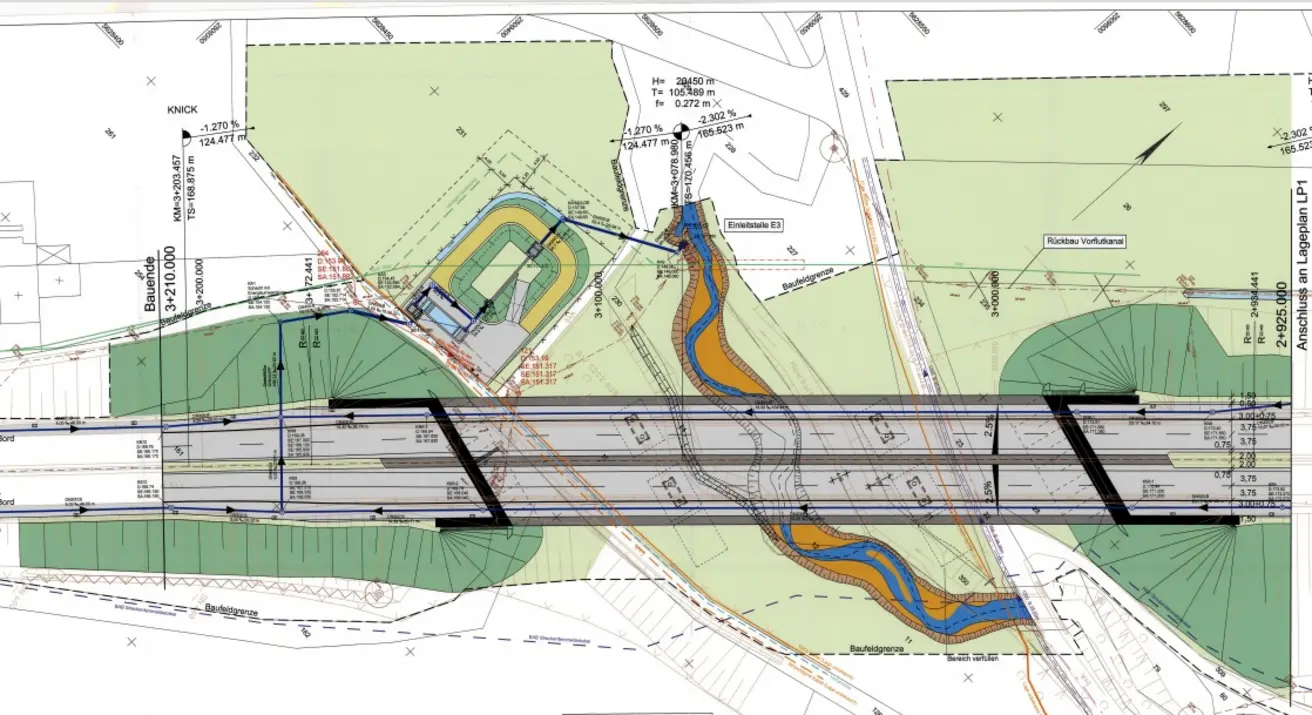 Lageplan Ersatzneubau Haarbachtalbrücke