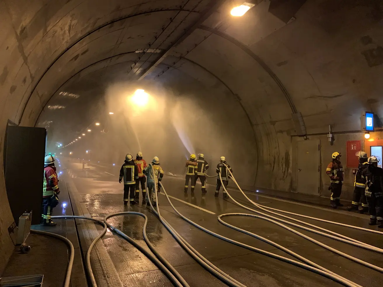 Übung der Feuerwehr