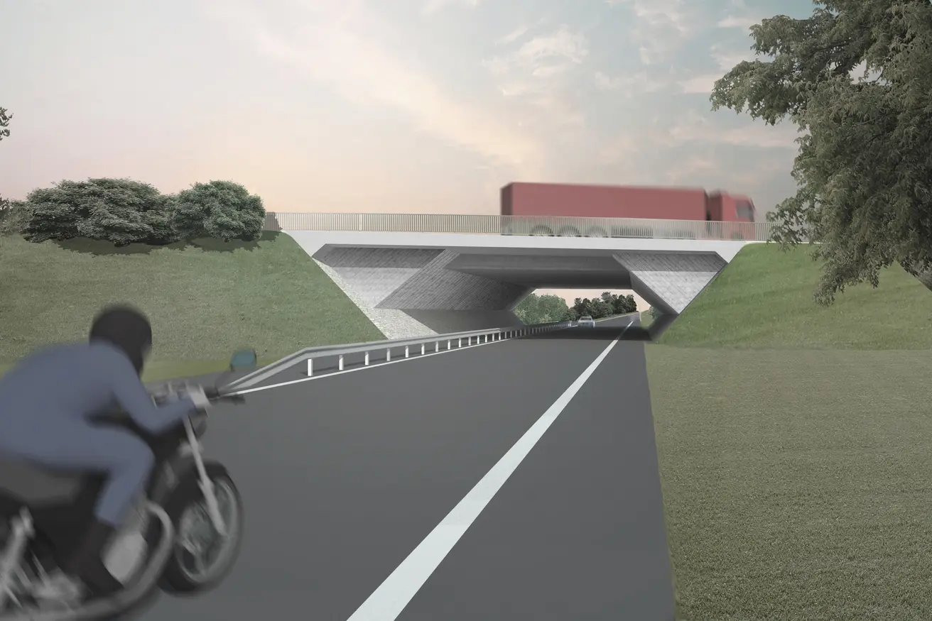 Visualisierung Brückenbauwerk bei Scheßlitz (gmp Architekten)